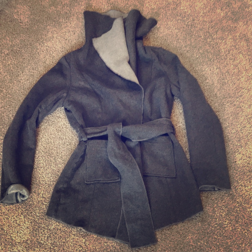 Wrap style winter jacket